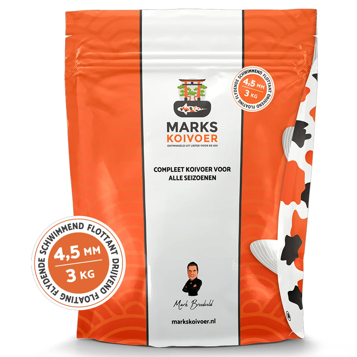 Marks Koivoer 4,5 mm Drijvend – 4 kg Premium Koivoer voor Groei & Kleur