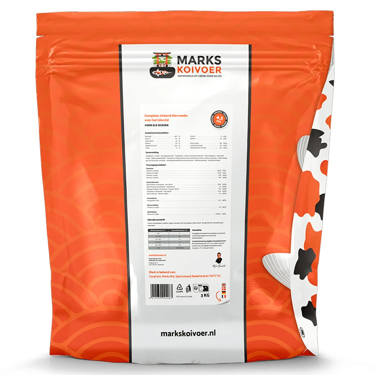 Marks Koivoer Multi Season 4,5 mm zinkend – Voor een gezonde koi